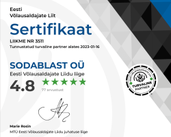Saime Eesti Võlausaldajate Liidult usaldusväärse ettevõtte sertifikaadi!